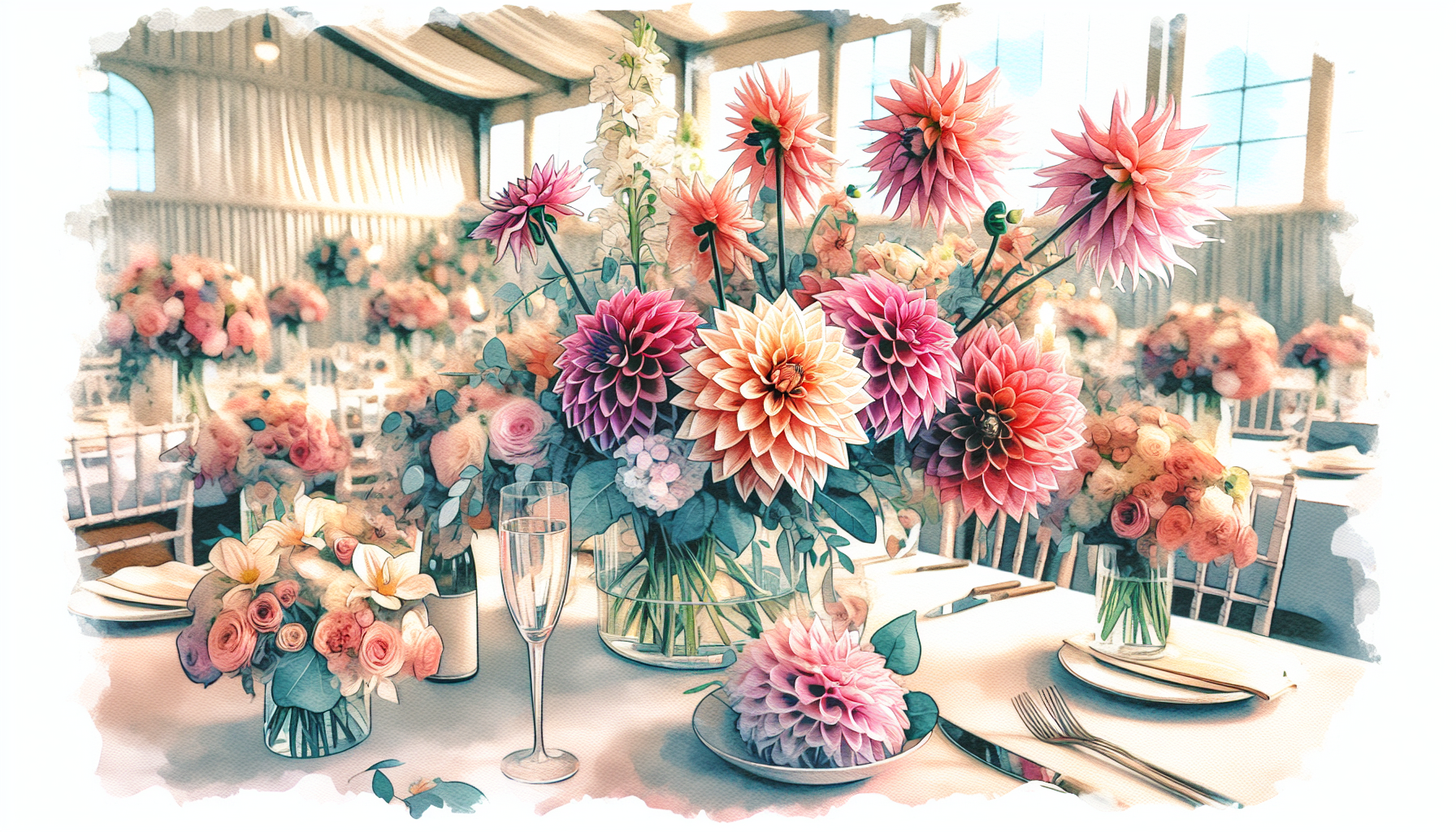 Dalias en Bodas: Cómo Realzar tu Celebración con Elegancia Floral