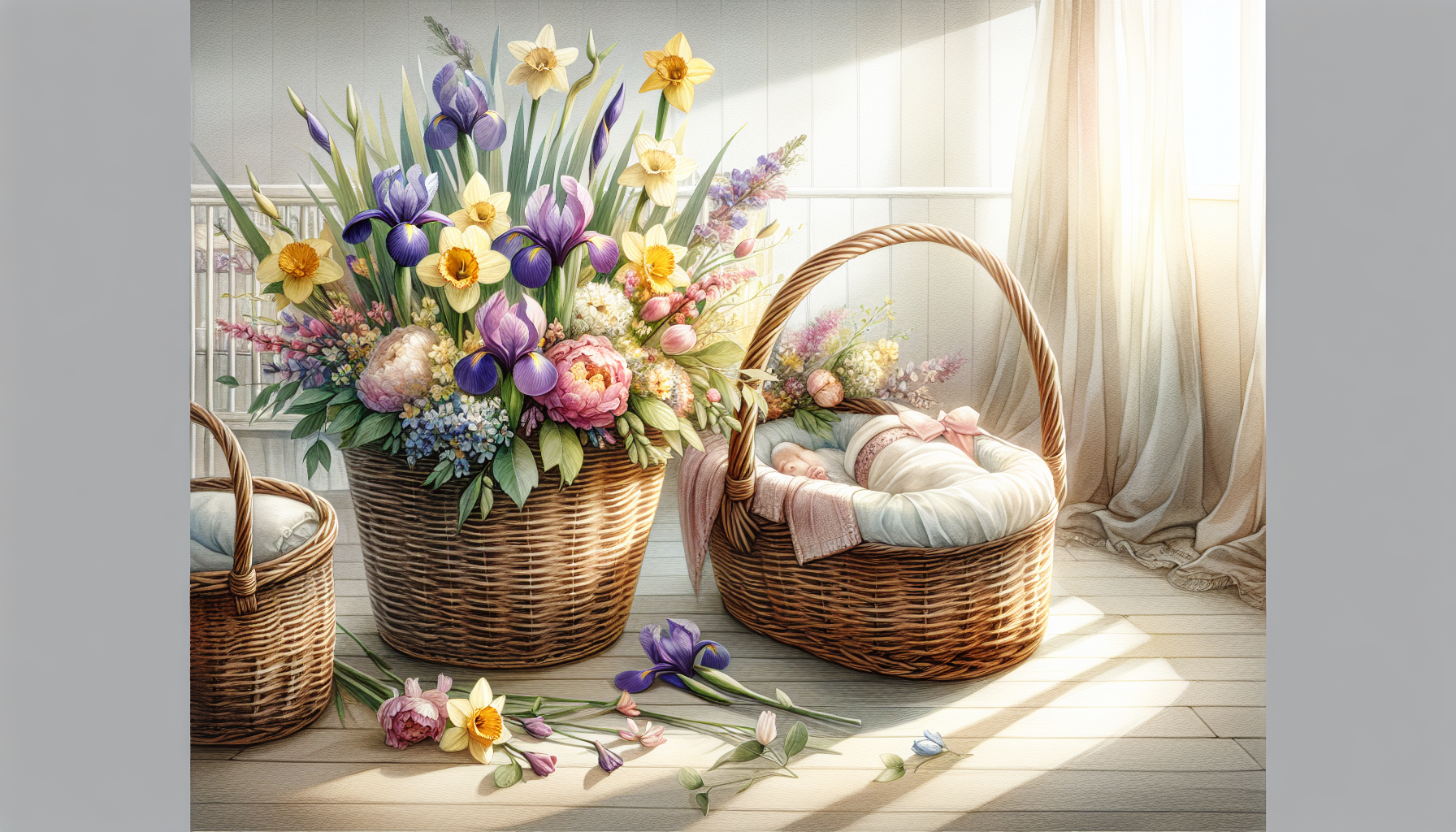 10 Opciones Encantadoras de Cestas de Flores para Celebrar un Nacimiento