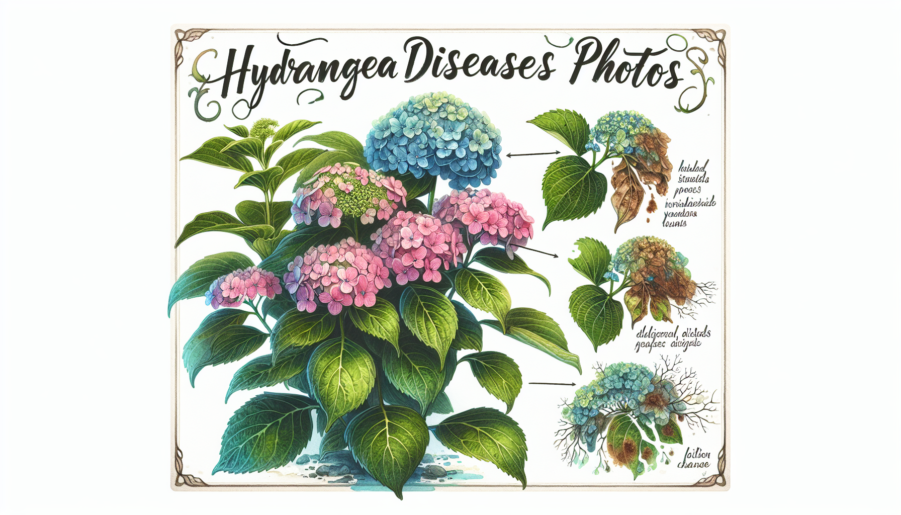 Guía completa sobre enfermedades de la hortensia: síntomas, prevención y fotos reveladoras